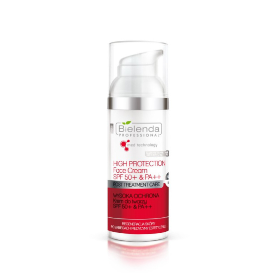 BIELENDA PROFESSIONAL MED TECHNOLOGY POST TREATMENT CARE - WYSOKA OCHRONA KREM DO TWARZY SPF 50/ 50ml